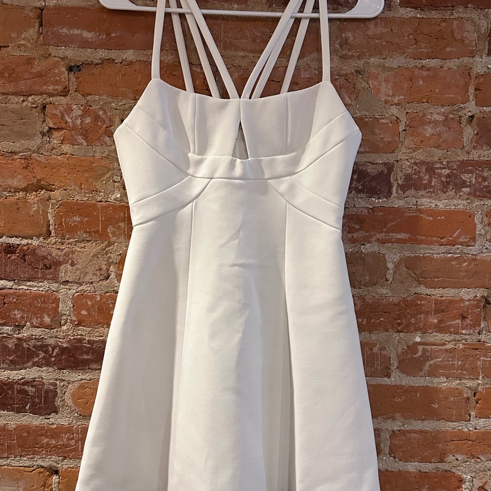 Elegant White Strappy Dress